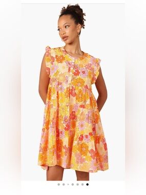 Petal & Pup Zuna Floral Babydoll Dress size 4